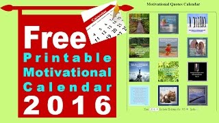 Free Printable Motivational Calendar [upl. by Lalita]