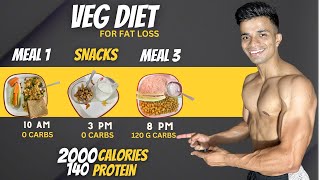 Vegetarian Full Day Of Eating For FAT LOSS  2000 Calories Diet Plan [upl. by Shannon]