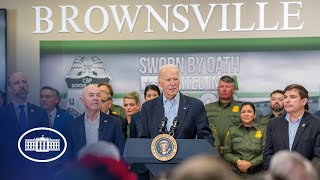 President Biden travels to Brownsville Texas [upl. by Eicyak]