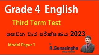 Grade 4 English  Third Term Test 2023 Model Paper 1 [upl. by Nylirehs505]