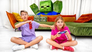 Five Kids Minecraft Animation Finds Us In Real Life [upl. by Norra]