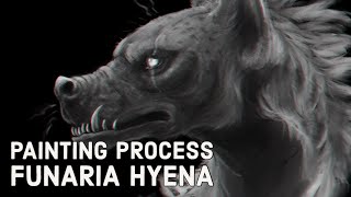 Painting Process Funaria Hyena Form [upl. by Koressa]