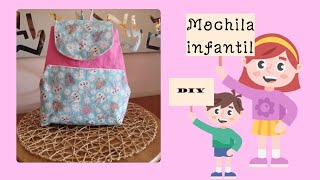 Mochila infantil con bolsillos laterales [upl. by Esirtal]