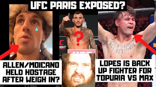 UFC PARIS CORRUPTION Moicano amp Allen Held HOSTAGE Lopes Back Up For UFC 308 MMA News Reaction [upl. by Oemac]