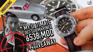 Ultimate Seiko 007 Rolex 6538 Submariner Mod  Squale Watch Giveaway [upl. by Anod]