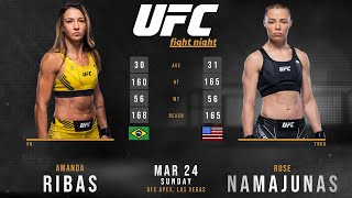 Amanda RIBAS vs Rose NAMAJUNAS Full FIGHT [upl. by Oran]