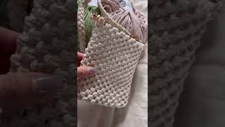 ポケット付きマクラメショルダーバッグ Macramé shoulder bag with pocket [upl. by Amles360]