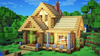 Minecraft How To Build a Wooden Birch House with 2 floors [upl. by Ferdie]