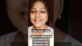 Root word LOGY AND LOGIST Meaning  SRI RK EASY ENGLISH [upl. by Grand330]