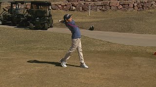 9year old Jacob Eagan qualifies for Drive pitch and putt at Augusta [upl. by Collis]