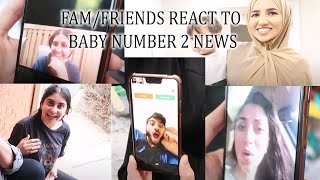 FAMILY AND FRIENDS REACT TO BABY ANNOUNCEMENT [upl. by Rob957]