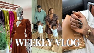 WEEKLY VLOG Updated family portrait New nails  My first ever POP UP [upl. by Annaicul]