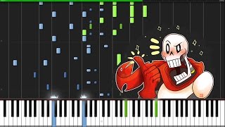 Bonetrousle  Undertale Papyrus Theme  Synthesia Piano Tutorial [upl. by Negriv]