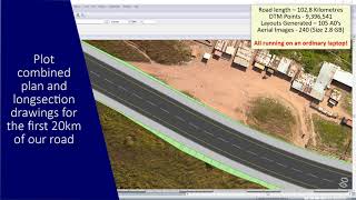 CIVIL DESIGNER Software  Modelling a 102km Road [upl. by Ludly961]