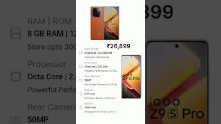 iQoo z9 s pro mobile phonetrendingviral shorts  new mobiles [upl. by Nimaj]