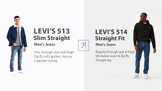 Levis 513 vs 514 Jeans  Whats the difference Jeans Advice [upl. by Anigriv]