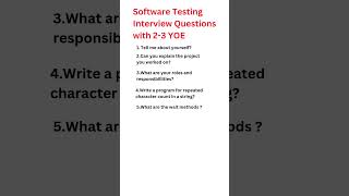 CGS company Software Testing Interview Questions with 23 YOE shorts viralvideo softwaretesting [upl. by Rengaw]