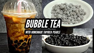 How to Make BUBBLE TEA and Tapioca Pearls Recipe at Home [upl. by Ekusuy]