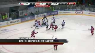 Czech Rep  Latvia 42  2013 IIHF Ice Hockey U20 World Championship [upl. by Enihpad60]