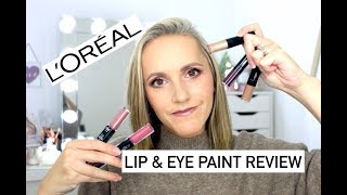 Loreal Infallible Lipstick amp Eye Paint Review [upl. by Earlie185]