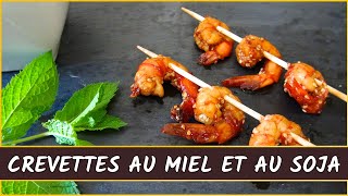 Recette des crevettes caramélisées au miel et au soja [upl. by Johiah]