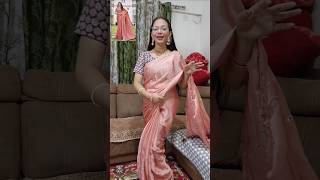 Stitched Blouse with saree comment down for link trending saree sareefashion sareee [upl. by Aimaj]