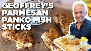 Geoffrey Zakarians Parmesan Panko Fish Sticks  Food Network [upl. by Nelson]