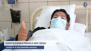 HNHU realiza exitosa colocación de prótesis de aorta torácica a paciente que presentaba aneurisma [upl. by Gilson]