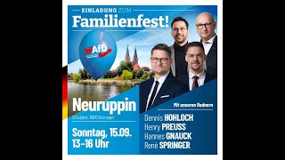 AfD Familiefest in Neuruppin [upl. by Avevoneg]