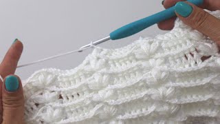 How To Crochet An Easy Stitch  Ideal For Blankets  Shawls [upl. by Hedwiga]