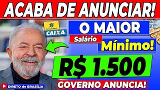 LULA ANUNCIOU MAIOR AUMENTO do SALÁRIO MÍNIMO DA HISTÓRIA OBRIGADO MEU DEUS NOTÍCIA BOA [upl. by Hardwick]