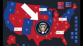 2024 ELECTION MAP BASED ON THE LATEST BATTLEGROUND STATE POLL July 26th [upl. by Tsirc489]