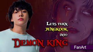 Jungkook Gothic Smudge Edit BTS JK Transforming into Demon King bts jungkook trending [upl. by Anhcar]