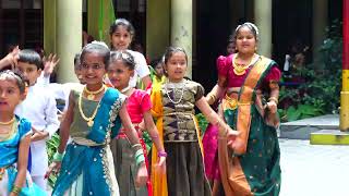 26824 Krishna janmastami Jallekabbu folks song dance by 3rd STDs of jnanavardhaka school laggere [upl. by Ayahs]