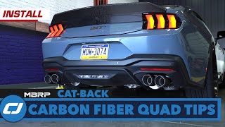 Is This the PERFECT Exhaust for the 2024 Mustang MBRP 4” Carbon Fiber CatBack Exhaust Install [upl. by Patsis]