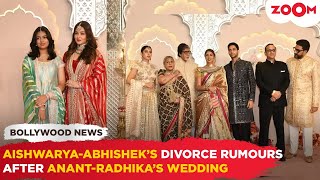 AishwaryaAbhishek DIVORCE rumours sparks as she skips family appearance at AnantRadhika’s wedding [upl. by Melessa]