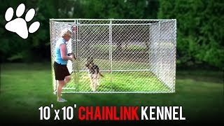 Lucky Dog 10x10 Chainlink Boxed Kennel Assembly [upl. by Brottman]