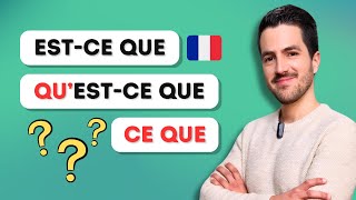 😧 Quelles sont les différences entre ESTCE QUE QUESTCE QUE et CE QUE  explication  QUIZ [upl. by Ahsratan477]