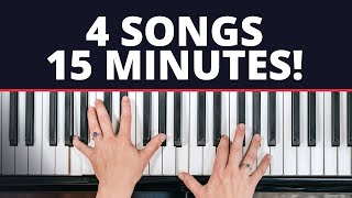 4 Easy Songs For Beginners Piano Tutorial [upl. by Estelle]