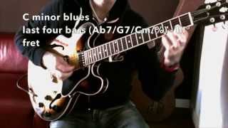 C minor blues ideas  Gibson 335 jazz [upl. by Yablon]