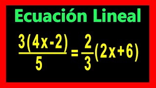 ✅👉 Ecuaciones Lineales con Fracciones y Parentesis [upl. by Canotas]