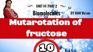 Mutarotation of fructoseGrade 12Part10Biomolecules chemistry cbse tricks [upl. by Nosna586]