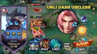 HYPER LANCELOT UNLI DASH USELESS  USING TRUE DAMAGE BUILD  BARATS BEST BUILD ON SEASON 33  MLBB🦖 [upl. by Naerb]