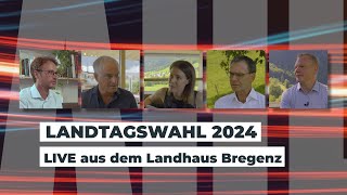 Landtagswahl Vorarlberg 2024  Live aus dem Landhaus Bregenz [upl. by Ahsiekit116]