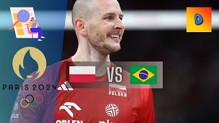 Siatkówka Polska vs Brazylia 32 Igrzyska Olimpijskie Paryż 2024 [upl. by Valry]