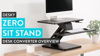 Desky Zero Sit Stand Desk Converter Overview [upl. by Pattin648]