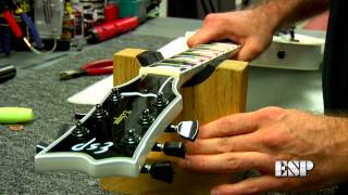 ESP Guitars Tech Corner  Restringing an ESPLTD Guitar [upl. by Stinky358]