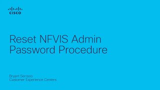 Reset NFVIS Admin Password Procedure [upl. by Atilamrac]