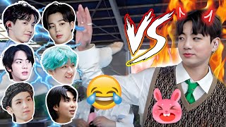 BTS Jungkook vs Poor Hyungs Evil Maknae [upl. by Dloniger619]