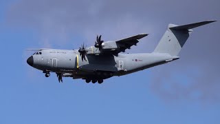 Airbus A400M Atlas Royal Air Force landing on EPRZ RzeszówJasionka [upl. by O'Hara]